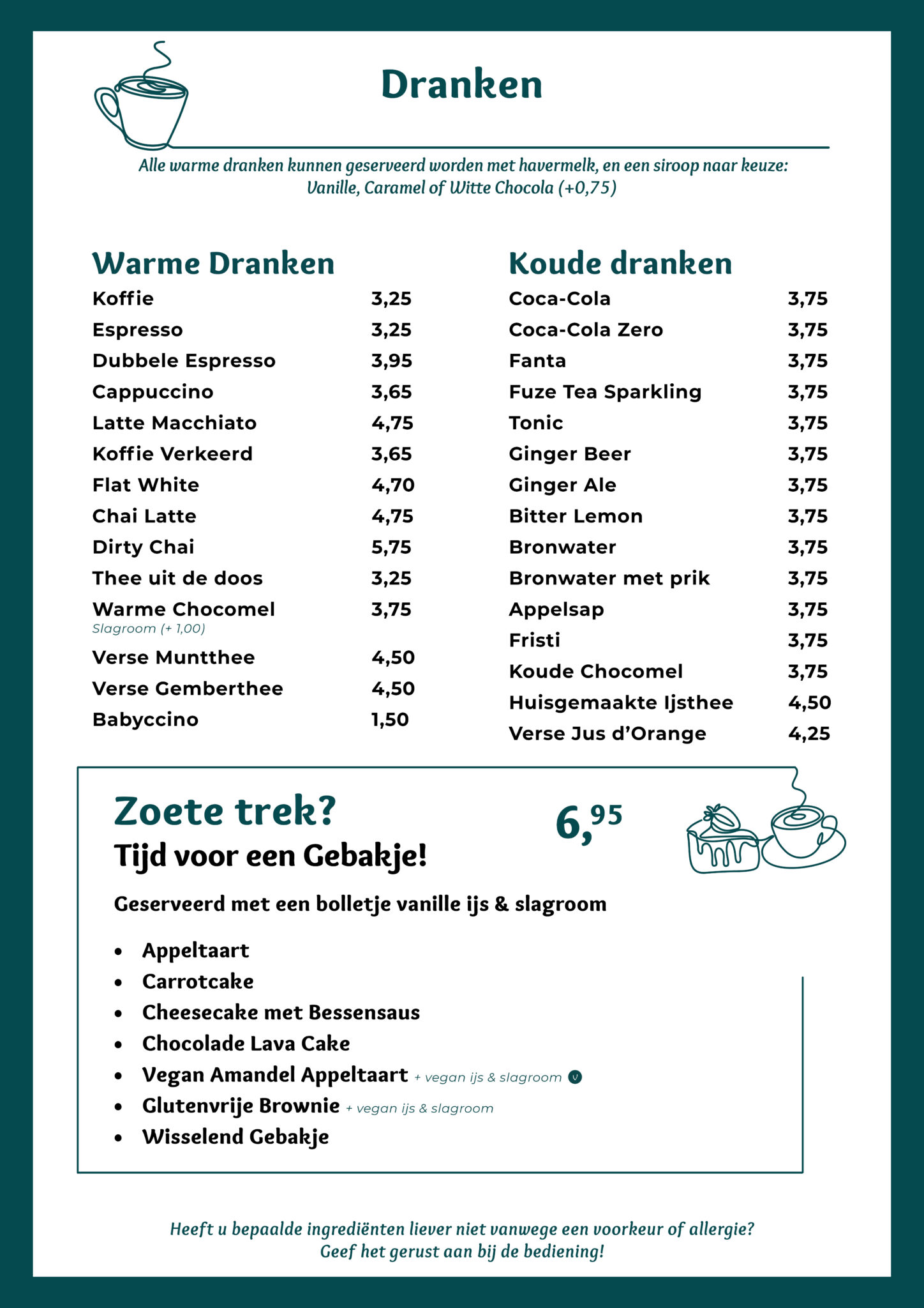 Menu Kattencafe De Muis NL FEBRUARI 2025